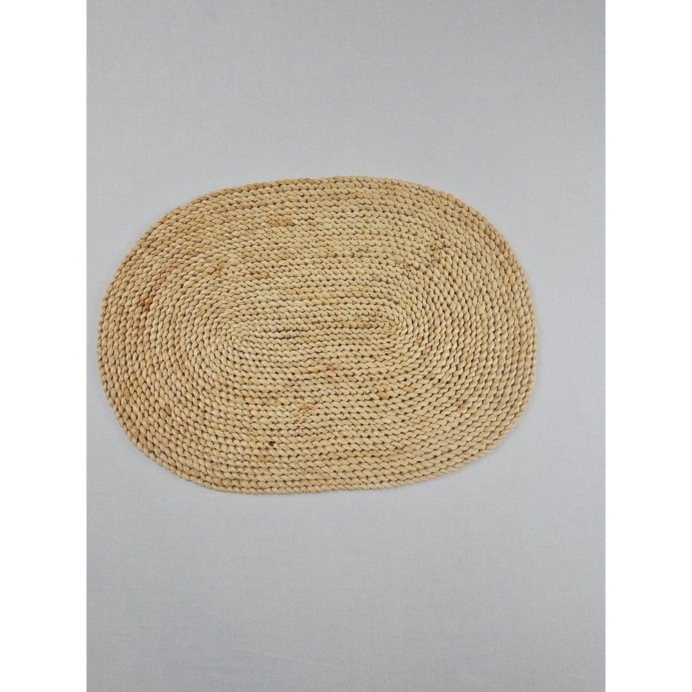5 Vintage Boho Seagrass‎ Hand Woven Placemats Chargers 17.5" Oval